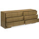 Gia Brown Dresser, 6 Drawer